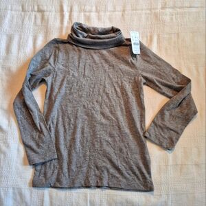 Crewcuts girls size 4-5 long sleeve turtleneck gray NWT